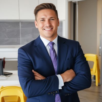 Professional cleaning service manager in business attire