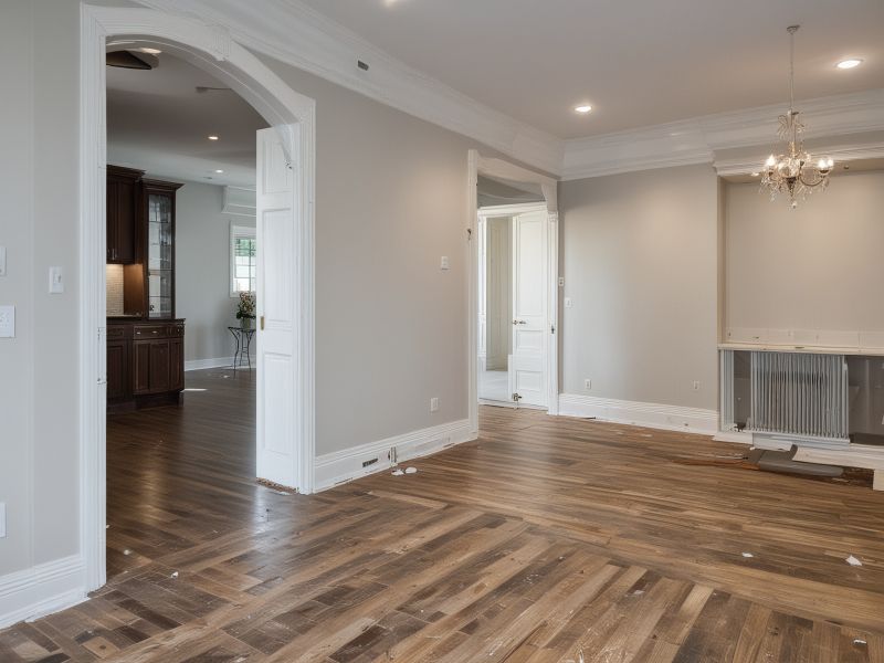 Professional post-construction cleanup after renovation project